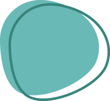 Text bubble circle shape abstract with green color. png