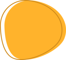 Text bubble circle shape abstract with yellow color. png