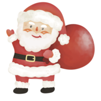 Santa Claus carrying a bag. png