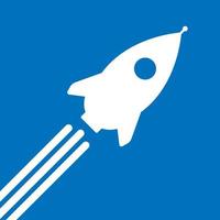 Rocket launch icon Free Vector