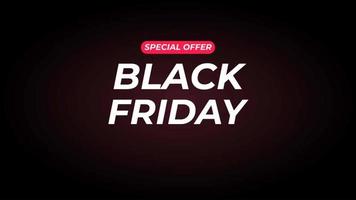 Black friday sale modern simple text animation video