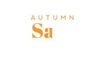Autumn sale modern simple text animation video