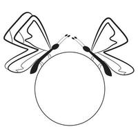 mariposa insecto vector arte línea aislado garabato ilustración