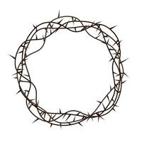 Crown of thorns isolated on white background. Vector illustration.