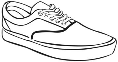 arte de línea de zapatos png