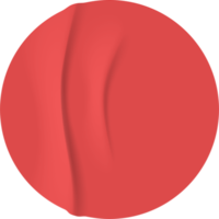 Round crumpled red paper. png