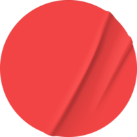 ronde verfrommeld rood papier. png