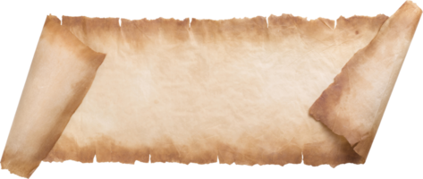 vieux papier parchemin feuille de défilement vintage vieilli ou fond de texture png