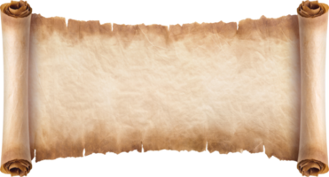 vieux papier parchemin feuille de défilement vintage vieilli ou fond de texture png