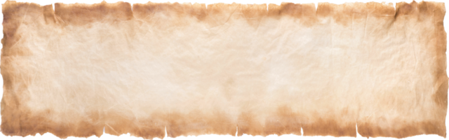 Ancienne feuille de papier parchemin vintage vieilli ou fond de texture png