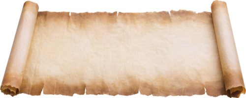 vieux papier parchemin feuille de défilement vintage vieilli ou fond de texture png