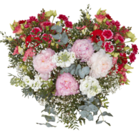 Fresh and colorful bouquet of flowers blooming beautiful first cut out transparent background png