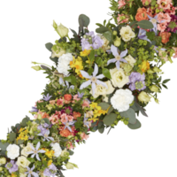 Fresh and colorful bouquet of flowers blooming beautiful first cut out transparent background png