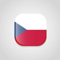 Czech Republic Flag Design Round Button vector