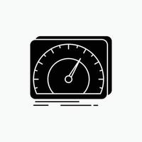 dashboard. device. speed. test. internet Glyph Icon. Vector isolated illustration