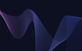 Stylish blue wavy lines abstract background design vector