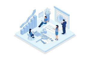 Financial audit business concept. Can use for web banner, infographics, hero images, isometric vector modern illustration