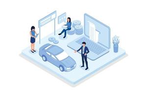 Sustainability illustration set. Characters calculating and paying electricity, utilities and household invoice bills. Home finances management and sustainable housing concept. vector