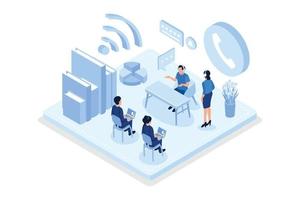 Customer support concept. Can use for web banner, infographics, hero images, isometric vector modern illustration