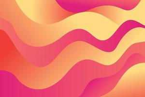 Yellow and red liquid gradient layered waves background. Abstract smooth wavy shapes backdrop illustration vector