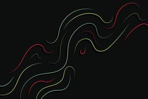 Abstract subtle dropped wavy lines on black background vector