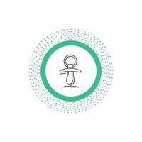 Baby. dummy. newbie. nipple. noob Line Icon. Vector isolated illustration