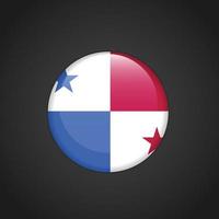 Panama Flag Circle Button vector