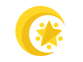 icône du logo lune et étoile png