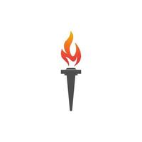 Torch vector icon illustration design