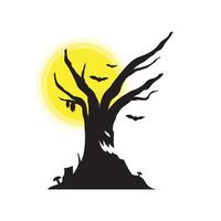 árbol de halloween para su diseño para la fiesta de halloween vector