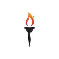 Torch vector icon illustration design