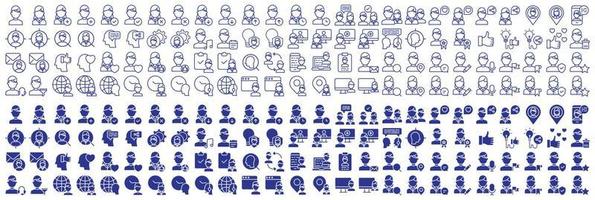 colección de íconos relacionados con el perfil de usuario y el avatar, incluidos íconos como perfil de usuario, avatar, actividad, comunicación y más. ilustraciones vectoriales, píxeles perfectos vector