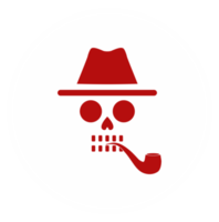 incognito cranio con tabacco tubo icona simbolo per logo, app, sito web, arte illustrazione o grafico design elemento. formato png