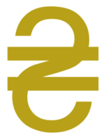 Oekraïne valuta icoon symbool, oekraïens grivna, eh. formaat PNG