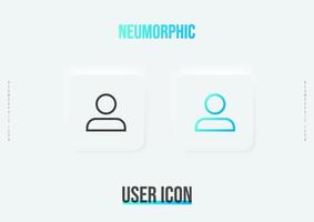 Neumorphic User Icon vector