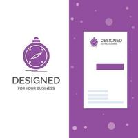 Business Logo for compass. direction. navigation. gps. location. Vertical Purple Business .Visiting Card template. Creative background vector illustration