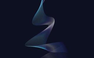 Abstract Blue Gradient Color technology Line wave background vector