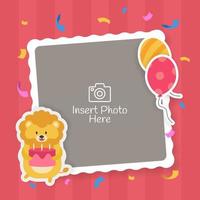 Picture frame for kids birthday celebration vector