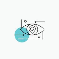 Advanced. future. gen. science. technology. eye Line Icon vector