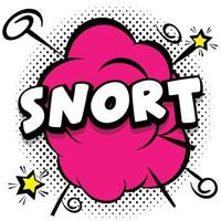 snort Comic bright template with speech bubbles on colorful frames vector