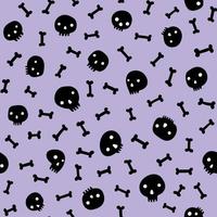 Thân mời các bạn đến với Halloween seamless pattern - một màn hình nền đầy kinh dị và đầy màu sắc, với họa tiết những đầu lâu và xương trắng trên nền tím pastel thật tinh tế. Hãy cùng hòa mình vào không khí Halloween đầy rùng rợn với hình ảnh này.