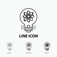 idea. innovation. light. solution. startup Icon in Thin. Regular and Bold Line Style. Vector illustration