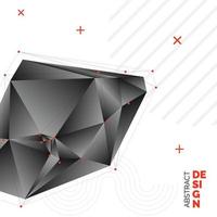 fondo de vector de forma poligonal de origami de papel negro. ilustración geométrica abstracta con lugar para texto