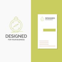 Business Logo for compass. direction. navigation. gps. location. Vertical Green Business .Visiting Card template. Creative background vector illustration