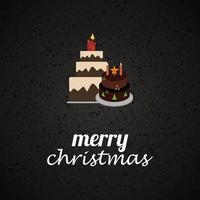 Christmas card design with elegant design and dark background vector