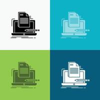 Coder. coding. computer. list. paper Icon Over Various Background. glyph style design. designed for web and app. Eps 10 vector illustration