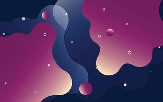 Floating liquid blobs. Abstract colorful banner with fluid shapes. Futuristic composition with bubbles. 3D vector illustration for advertising. marketing or presentation