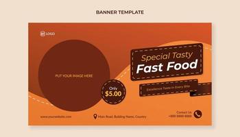 Special tasty fast food banner template vector