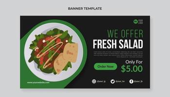 Fresh salad food banner template vector