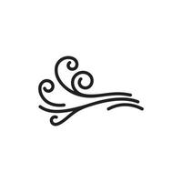 Wind vector icon design template